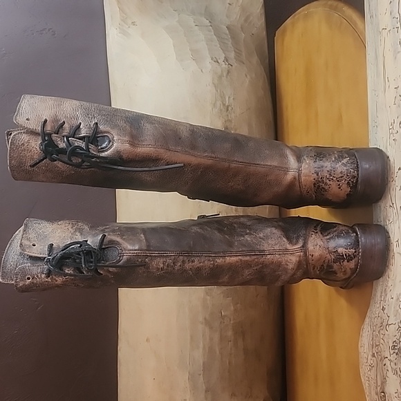 Bed Stu Manchester Hand Made Tall Distressed Leather Boots. Size: 7 - Picture 5 of 11